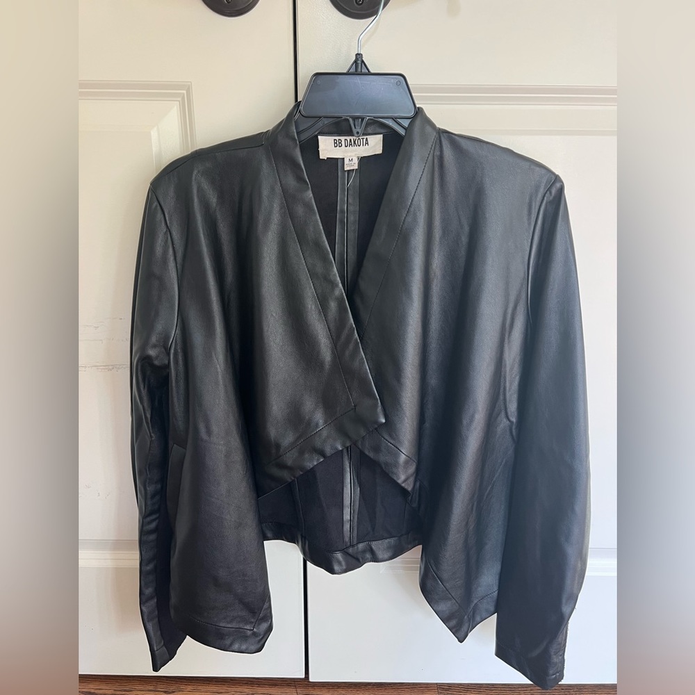 BB Dakota faux leather blazer